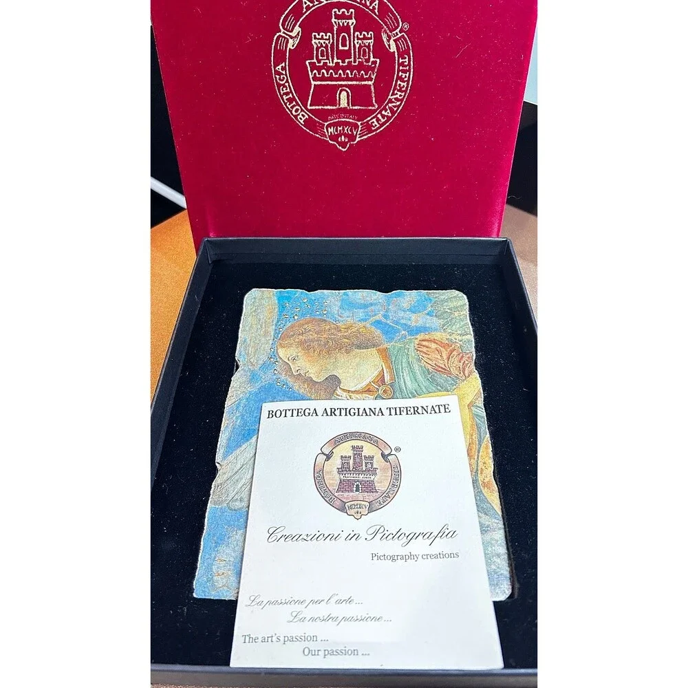 Bottega Artigiana Tifernate Fresco Angel Painting Melozzo da Forli Gold Leaf COA